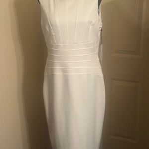 Ivanka Trump Elegant Cream Midi Dress